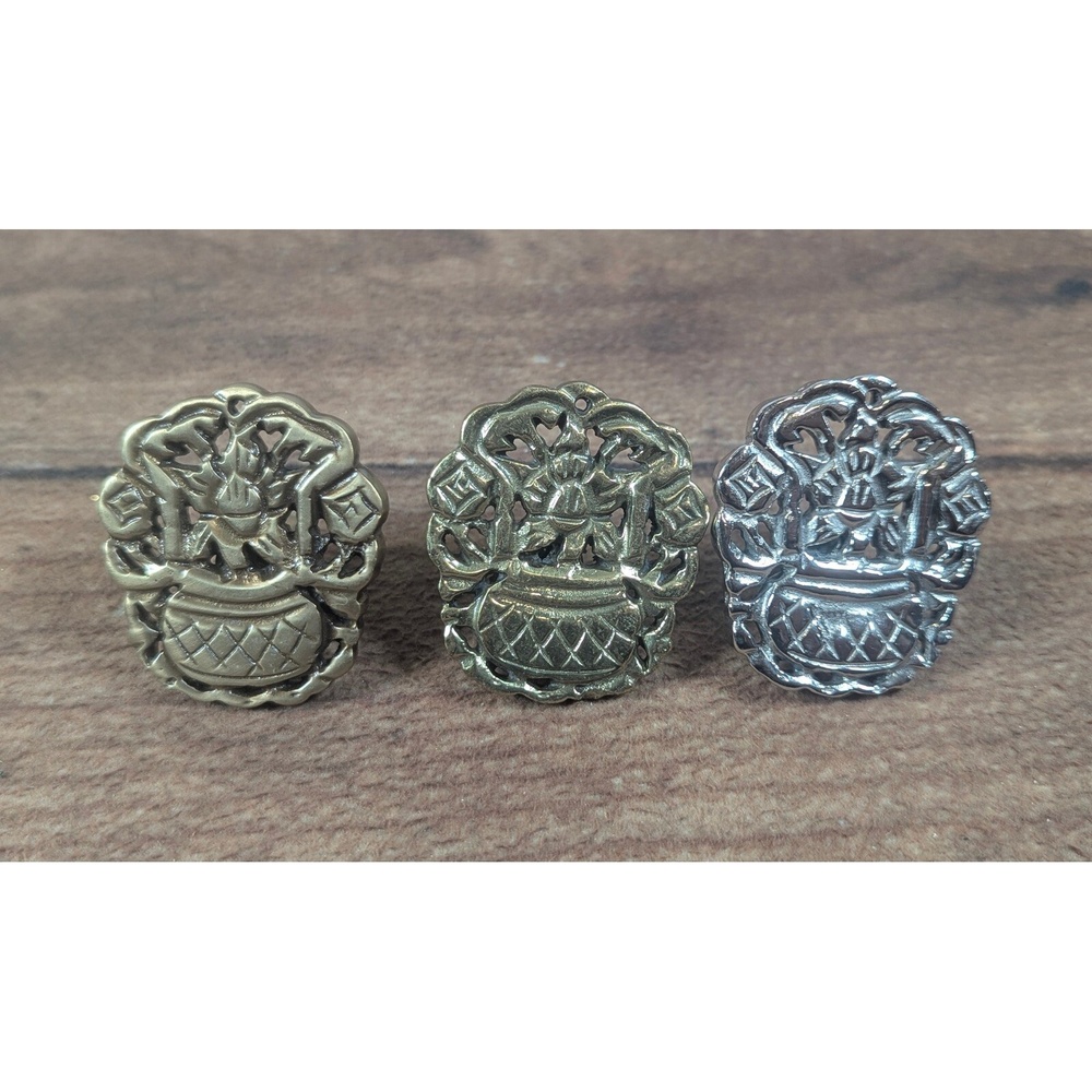 Buddha Drawer Pulls Unique Cabinet Knobs Ornate Dresser Knobs Bronze Silver‎